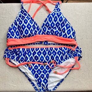Antonio Melani blue/white abstract bikini